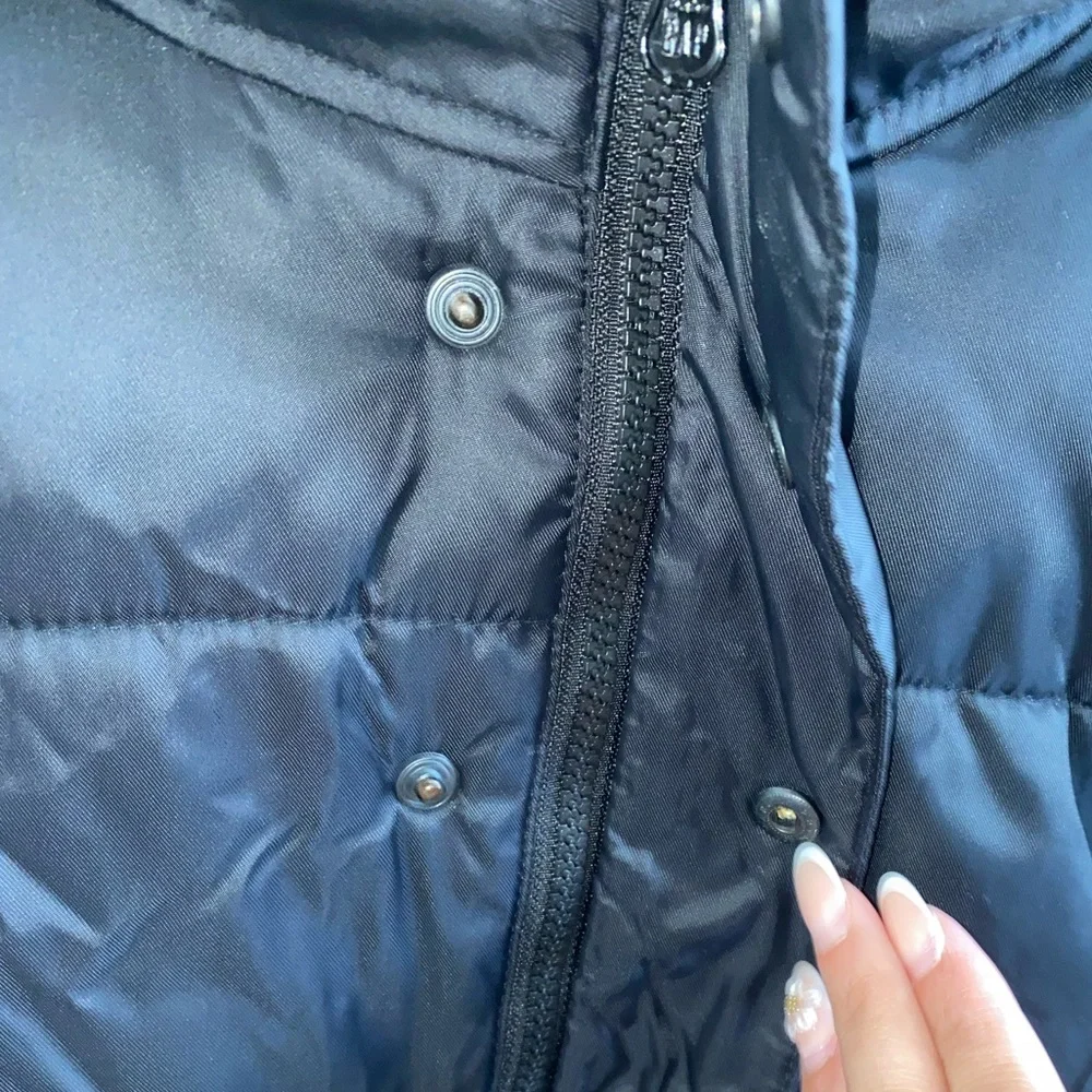GAP Boys Puffer Jacket Size 3T Navy Hooded Fleece Lined Winter Coat
